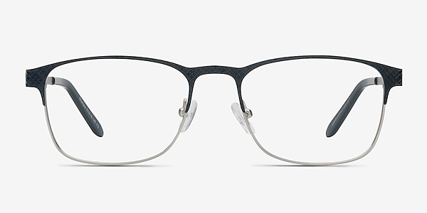 Olympia Black Silver Metal Eyeglass Frames