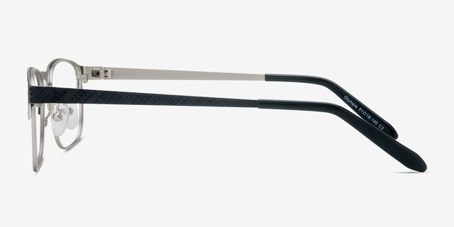 Olympia Black Silver MétalMontures de lunettes de vue d'EyeBuyDirect, Vue de Côté