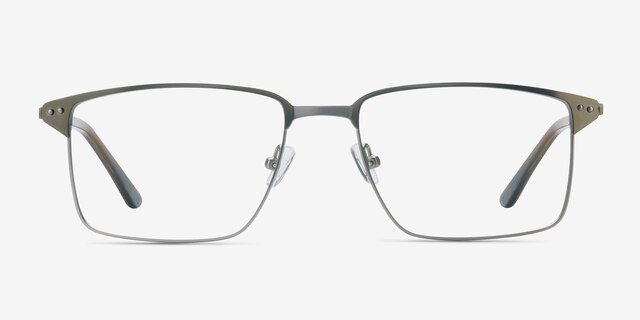 Absolute Green MetalEyeglass Frames from EyeBuyDirect, Front View