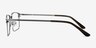 Absolute Black Gunmetal MetalEyeglass Frames from EyeBuyDirect, Side View