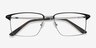 Absolute Black Gunmetal MetalEyeglass Frames from EyeBuyDirect, Closed View