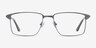 Absolute Gunmetal MetalEyeglass Frames from EyeBuyDirect, Front View