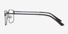 Absolute Gunmetal MetalEyeglass Frames from EyeBuyDirect, Side View