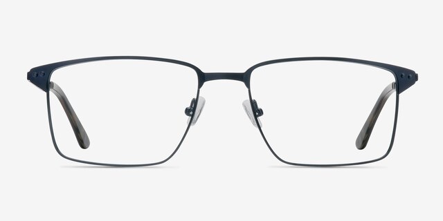 Absolute Navy MetalEyeglass Frames from EyeBuyDirect, Front View
