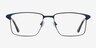 Absolute Navy MetalEyeglass Frames from EyeBuyDirect, Front View