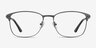 Arcadian Gunmetal MétalMontures de lunettes de vue d'EyeBuyDirect, Vue de Face