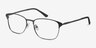 Arcadian Gunmetal MétalMontures de lunettes de vue d'EyeBuyDirect, Vue d'Angle