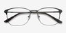 Arcadian Gunmetal MétalMontures de lunettes de vue d'EyeBuyDirect, Vue Rapprochée