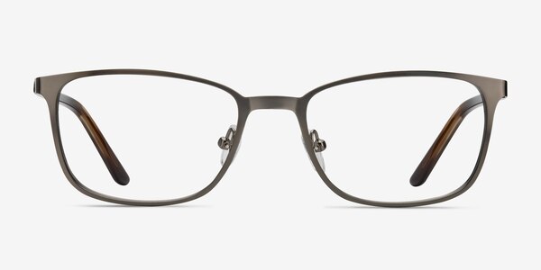 Lines Gunmetal Métal Montures de lunettes de vue