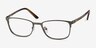 Lines Gunmetal MetalEyeglass Frames from EyeBuyDirect, Angle View