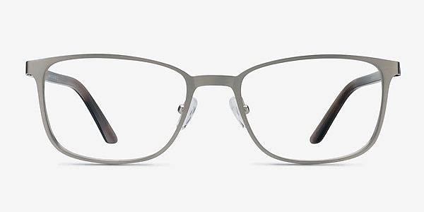 Lines Silver Metal Eyeglass Frames