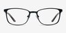 Lines Black MetalEyeglass Frames from EyeBuyDirect, Front View