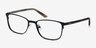 Lines Black MetalEyeglass Frames from EyeBuyDirect, Angle View