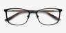 Lines Black MetalEyeglass Frames from EyeBuyDirect, Closed View