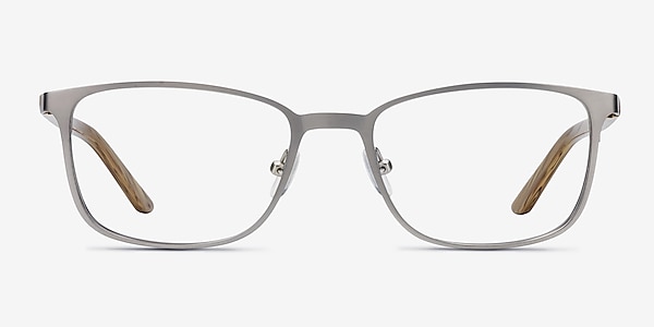 Lines Light Gunmetal Metal Eyeglass Frames