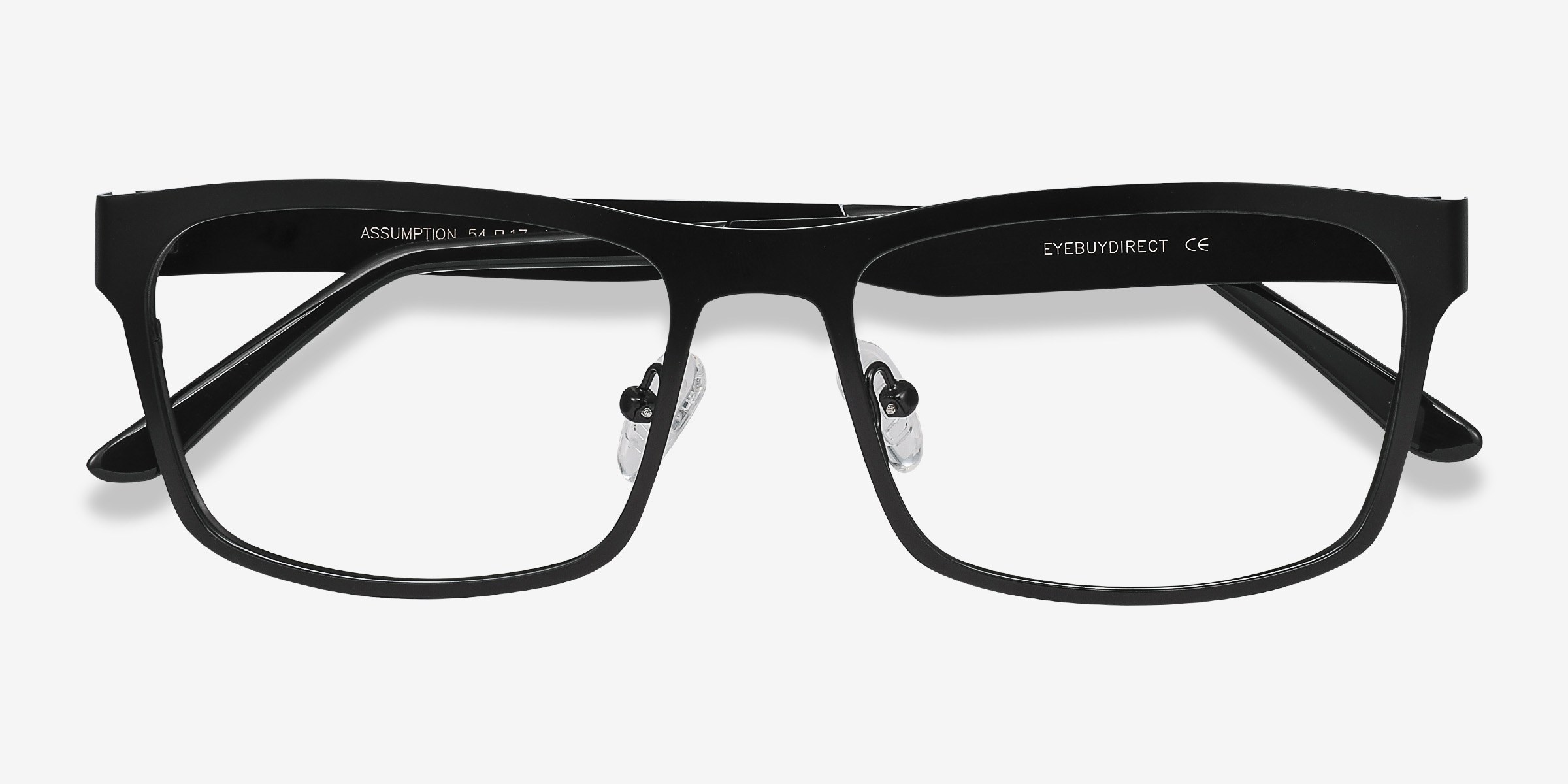 Assumption Rectangle Black Full Rim Eyeglasses Eyebuydirect