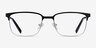 Manchester Black Silver MétalMontures de lunettes de vue d'EyeBuyDirect, Vue de Face