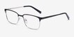 Manchester Black Silver MetalEyeglass Frames from EyeBuyDirect, Angle View