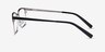 Manchester Black Silver MétalMontures de lunettes de vue d'EyeBuyDirect, Vue de Côté