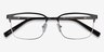 Manchester Black Silver MétalMontures de lunettes de vue d'EyeBuyDirect, Vue Rapprochée