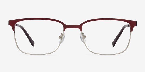 Manchester Burgundy Métal Montures de lunettes de vue