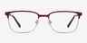 Manchester Burgundy MetalEyeglass Frames from EyeBuyDirect, Front View