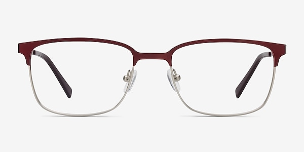 Manchester Burgundy Métal Montures de lunettes de vue