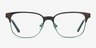 Baker Street Brown Green MétalMontures de lunettes de vue d'EyeBuyDirect, Vue de Face
