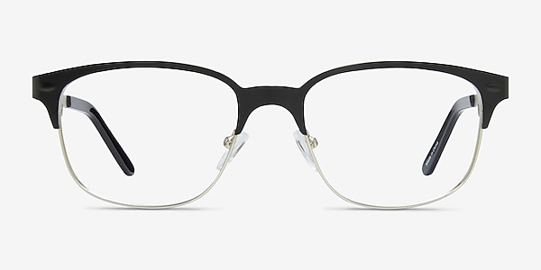 Baker Street Black Silver Metal Eyeglass Frames