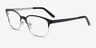 Baker Street Black Silver MetalEyeglass Frames from EyeBuyDirect, Angle View