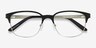 Baker Street Black Silver MetalEyeglass Frames from EyeBuyDirect, Closed View