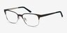 Baker Street Brown Silver MétalMontures de lunettes de vue d'EyeBuyDirect, Vue d'Angle
