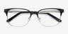 Baker Street Brown Silver MétalMontures de lunettes de vue d'EyeBuyDirect, Vue Rapprochée