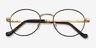 Mingus Black Golden MétalMontures de lunettes de vue d'EyeBuyDirect, Vue Rapprochée