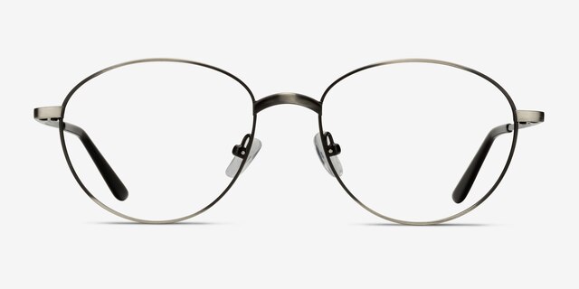 Nara Gunmetal MetalEyeglass Frames from EyeBuyDirect, Front View