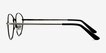 Nara Gunmetal MetalEyeglass Frames from EyeBuyDirect, Side View