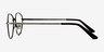 Nara Gunmetal MetalEyeglass Frames from EyeBuyDirect, Side View