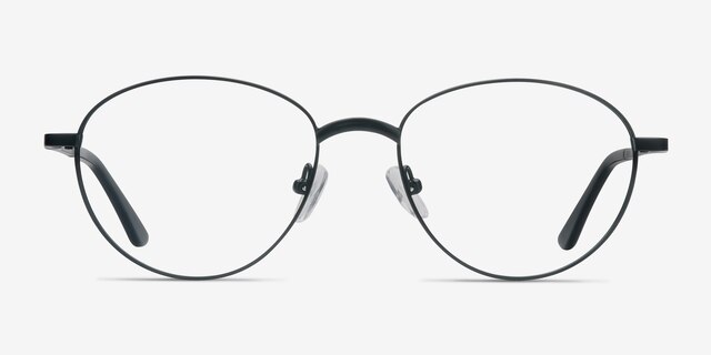 Nara Black MetalEyeglass Frames from EyeBuyDirect, Front View