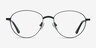 Nara Black MetalEyeglass Frames from EyeBuyDirect, Front View