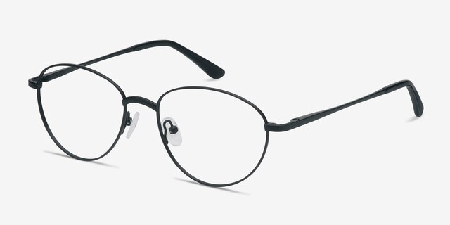 Nara Black MetalEyeglass Frames from EyeBuyDirect, Angle View