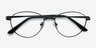 Nara Black MetalEyeglass Frames from EyeBuyDirect, Closed View