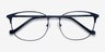 Phenomena Navy MetalEyeglass Frames from EyeBuyDirect, Closed View