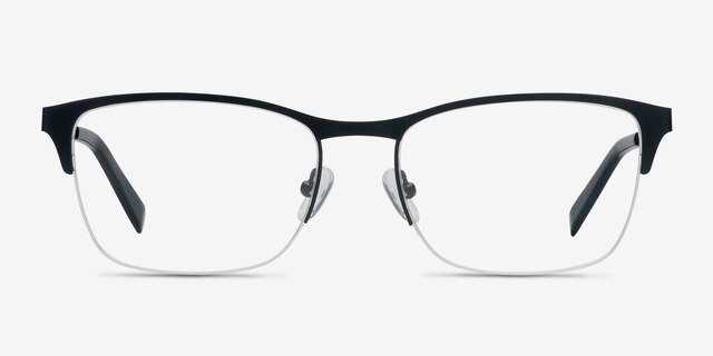 Time Navy MetalEyeglass Frames from EyeBuyDirect, Front View
