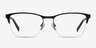 Time Navy MetalEyeglass Frames from EyeBuyDirect, Front View