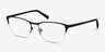 Time Navy MetalEyeglass Frames from EyeBuyDirect, Angle View
