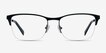 Time Black MetalEyeglass Frames from EyeBuyDirect, Front View