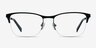 Time Black MetalEyeglass Frames from EyeBuyDirect, Front View