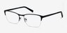 Time Black MetalEyeglass Frames from EyeBuyDirect, Angle View