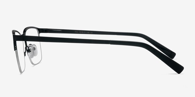 Time Black MetalEyeglass Frames from EyeBuyDirect, Side View