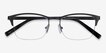 Time Black MetalEyeglass Frames from EyeBuyDirect, Closed View